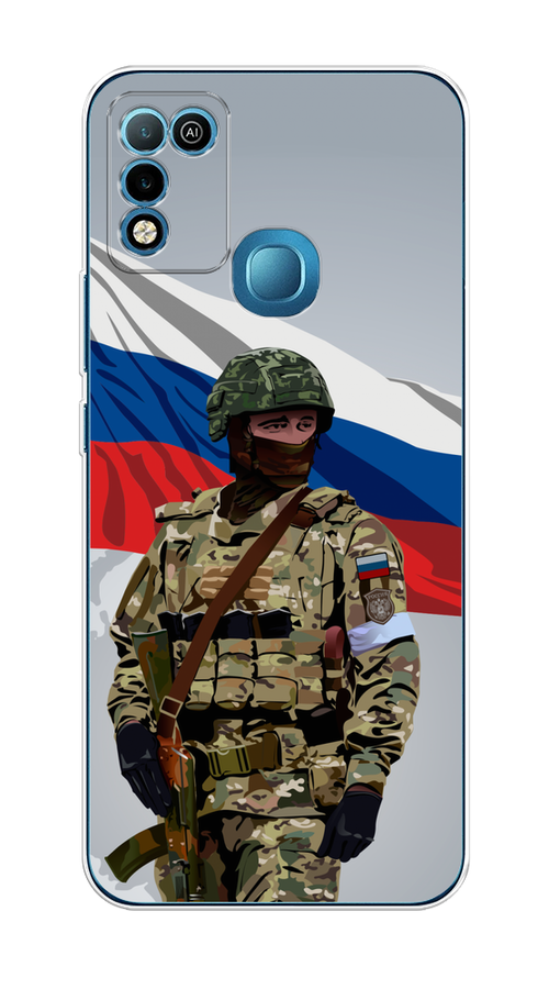 

Чехол Awog на Infinix Hot 10 Play/Hot 11 Play "Солдат с флагом", Белый;синий;красный;зеленый, 3100850-1