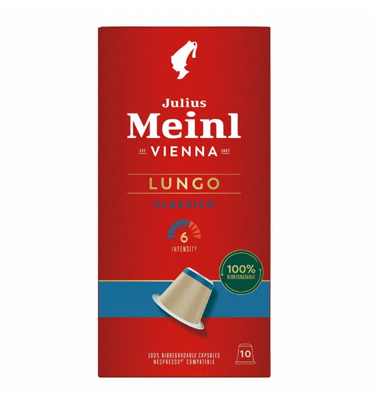 Кофе в капсулах JULIUS MEINL Lungo Classico для кофемашин Nespresso 10 порций 94031 1404₽