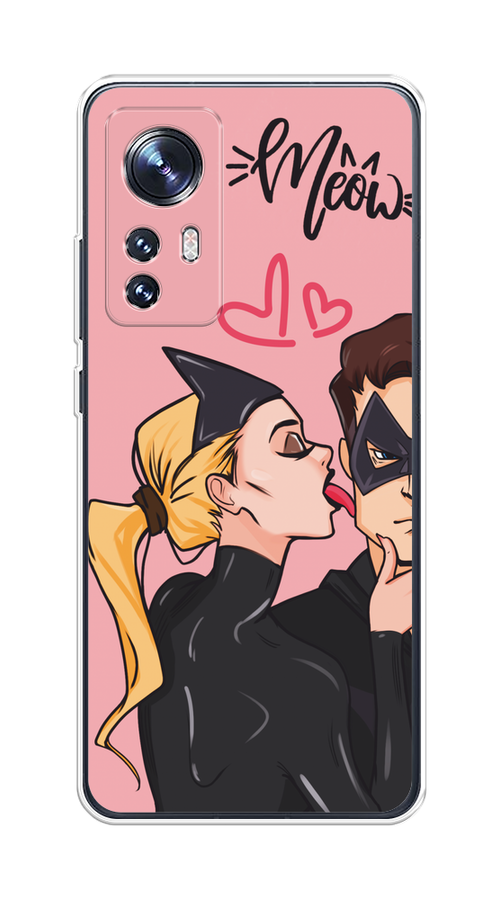 

Чехол Awog на Xiaomi 12/12X/12S "Kiss of Cat Woman", Розовый;черный;бежевый, 312350-1