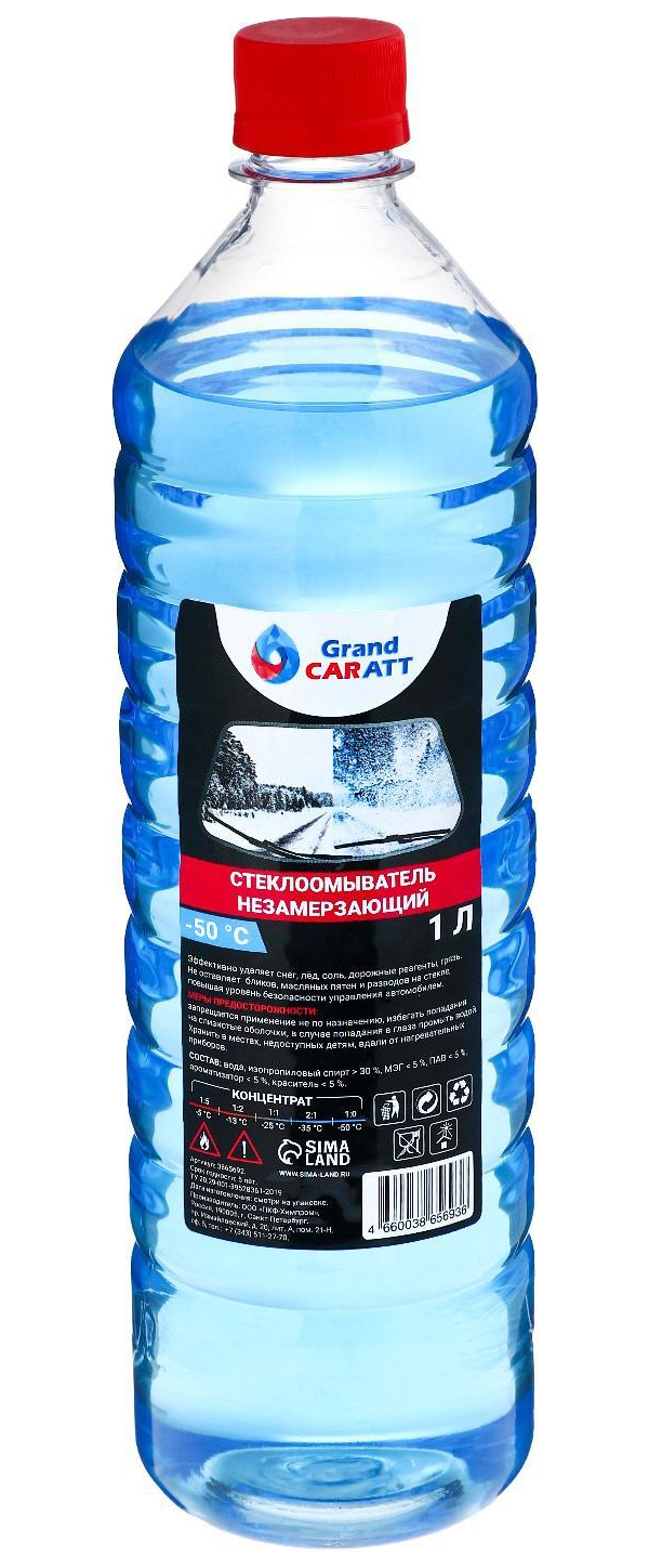 Незамерзающий очиститель стёкол Grand Caratt, -50С, концентрат, 1 л