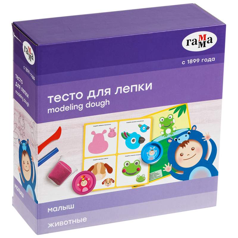 

Тесто для лепки Гамма арт. 306951, 5 цв. х 3 уп., Черный