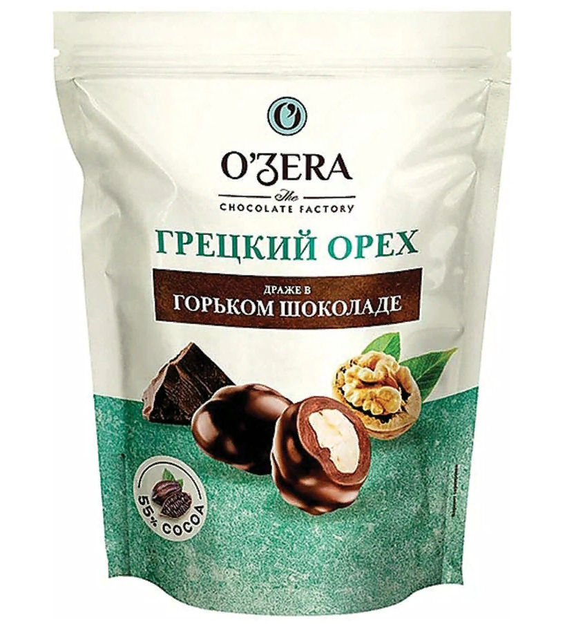 Грецкий орех O'ZERA в горьком шоколаде, 150 г, пакет, КРР108
