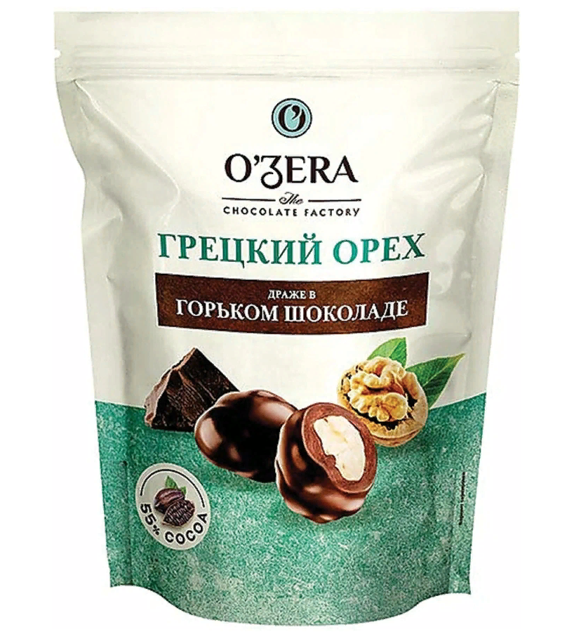 

Грецкий орех O'ZERA в горьком шоколаде, 150 г, пакет, КРР108