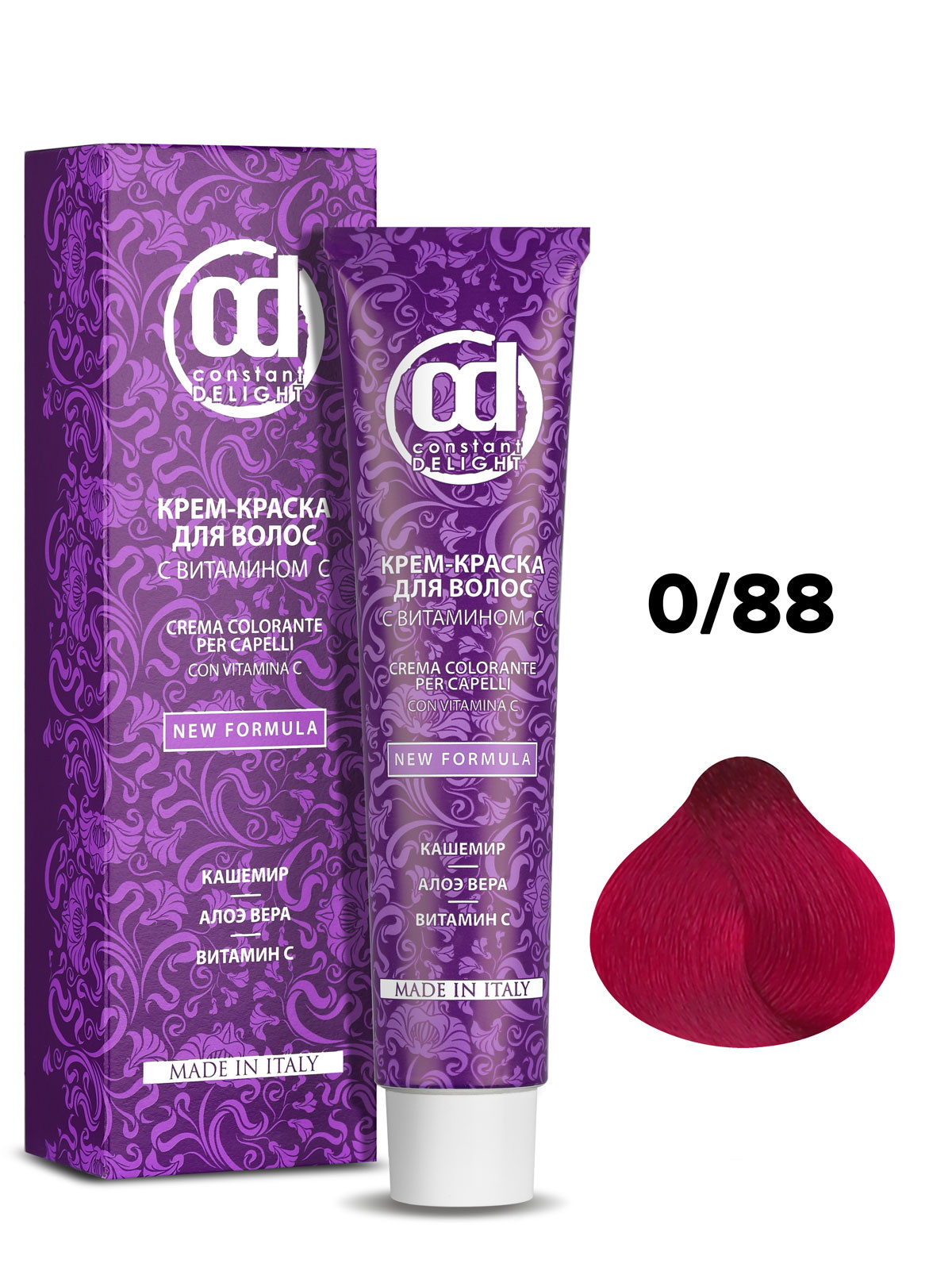 Краска для волос CONSTANT DELIGHT 0/88 красный микстон с витамином С 60 мл красный жук предварительные решения
