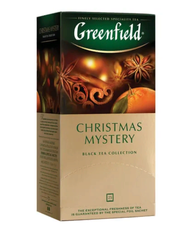 

Чай GREENFIELD Christmas Mystery черный с корицей, 25 пакетиков, по 1,5 г (2шт.)