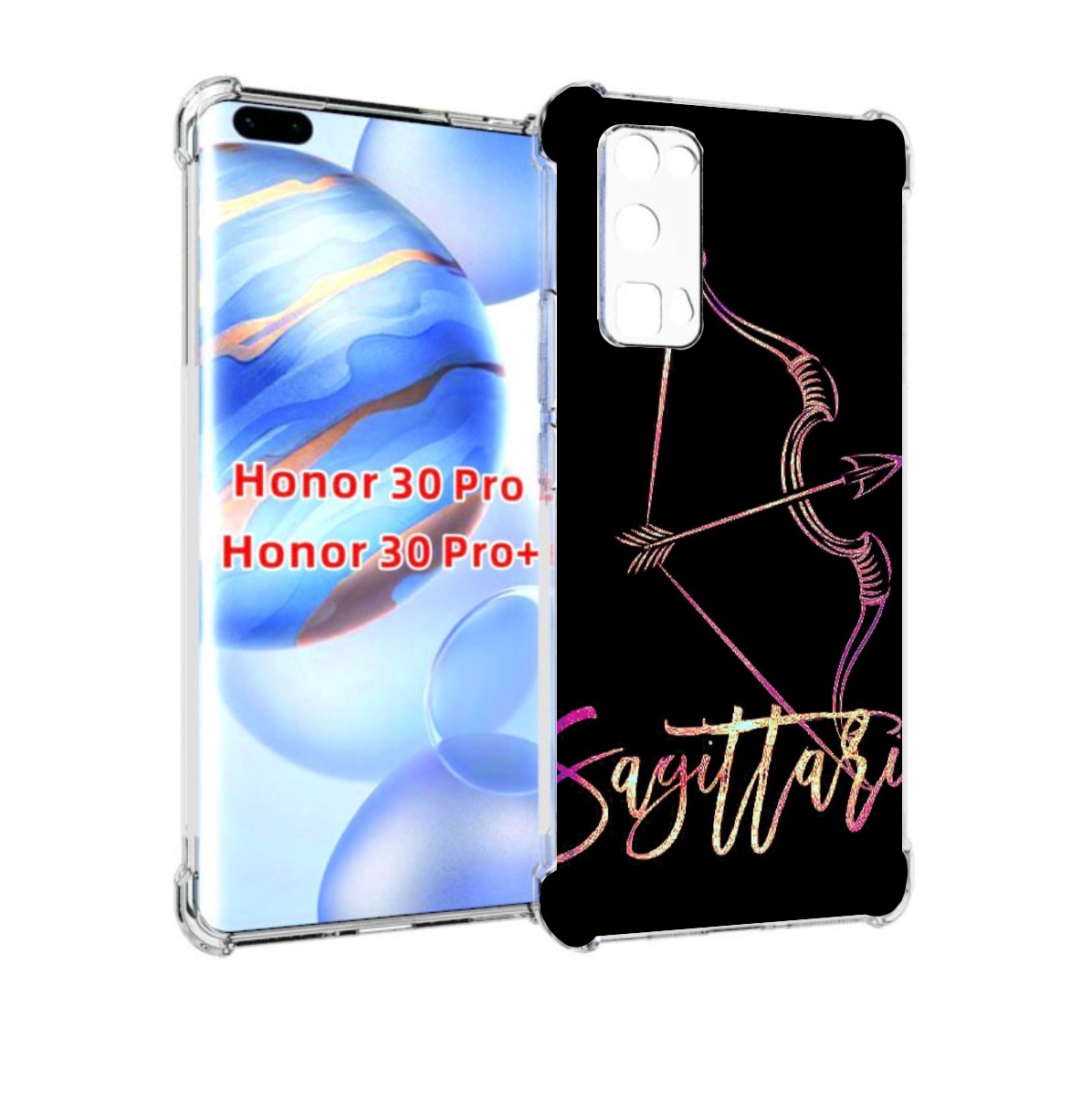 

Чехол бампер MyPads знак зодиака стрелец 3 для Honor 30 P, Прозрачный, Tocco