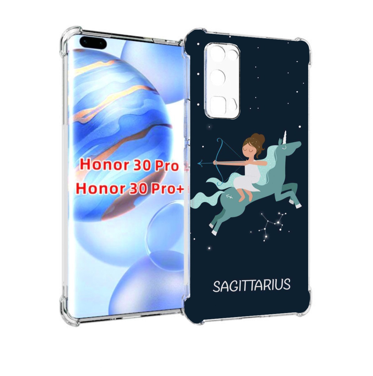 

Чехол бампер MyPads знак зодиака стрелец 5 для Honor 30 P, Прозрачный, Tocco