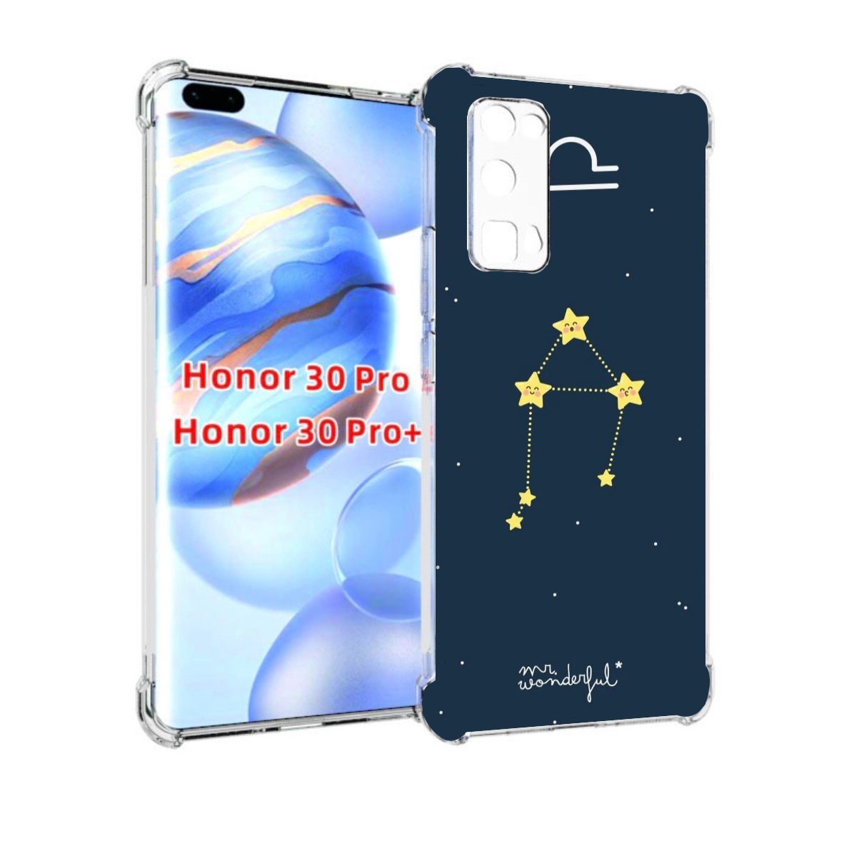 

Чехол бампер MyPads знак-зодиака-весы-1 для Honor 30 Pro, Прозрачный, Tocco