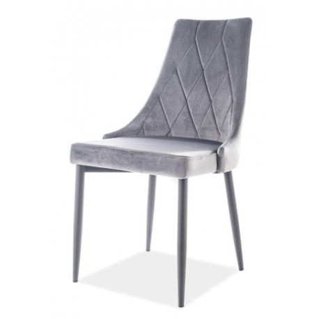 

Стул NEPAL BLUVEL-14 GREY/ черный каркас, велюр