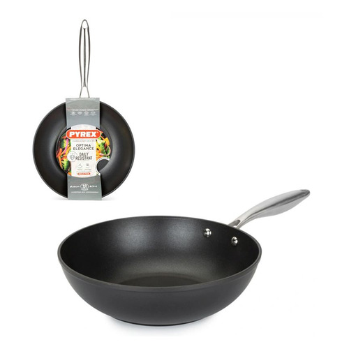 фото Сковорода вок (wok) pyrex ob28bwx/e006, 28см, 28см, черный