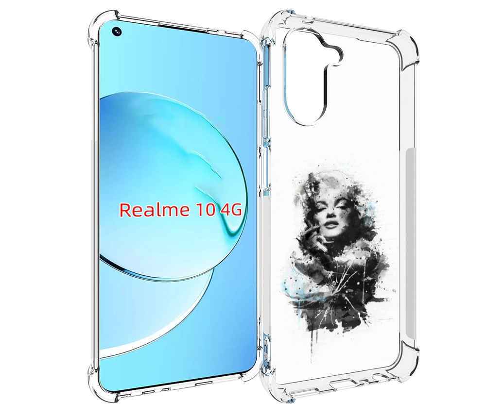 

Чехол MyPads Мерлин Монро загадочная женский для Realme 10, Прозрачный, Tocco