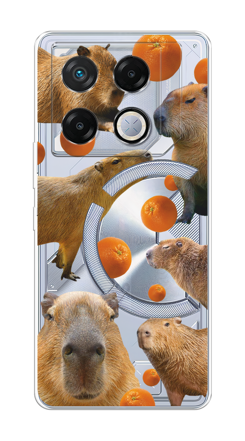 

Чехол на Infinix GT 20 Pro "Капибара и апельсины", Бежевый;оранжевый, 3106250-1