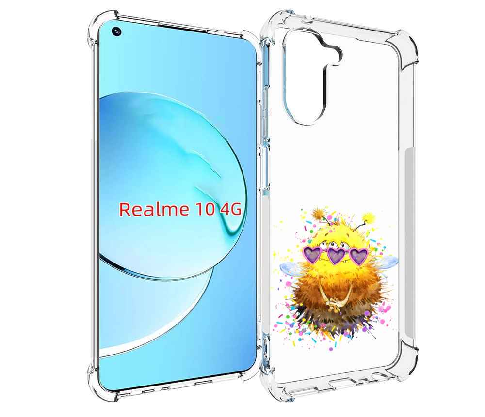 

Чехол MyPads Пушитый шмель для Realme 10, Прозрачный, Tocco
