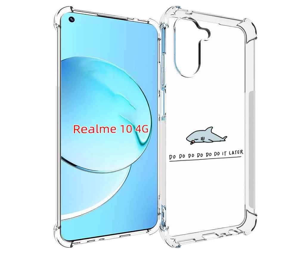 

Чехол MyPads Мини-акула для Realme 10, Прозрачный, Tocco