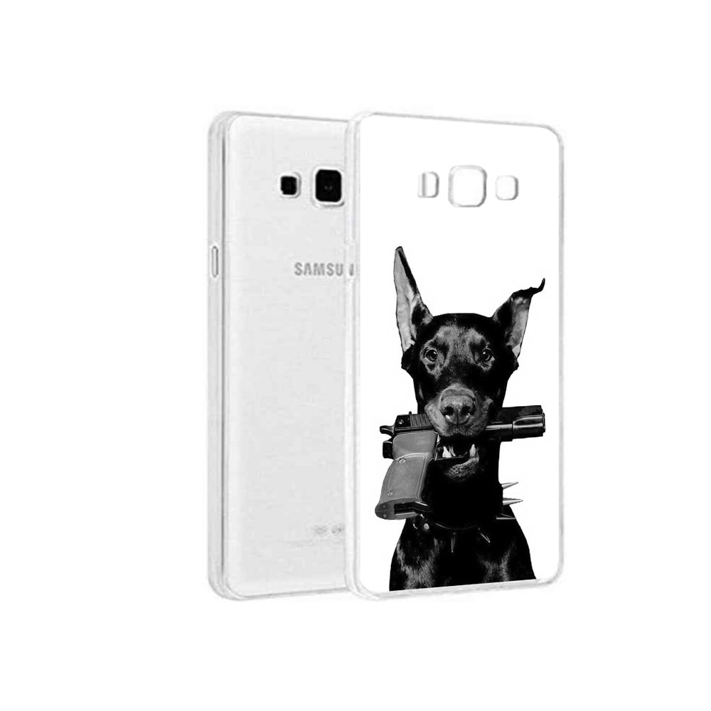 

Чехол MyPads Tocco для Samsung Galaxy On5 доберман с пистолетом, Прозрачный, Tocco