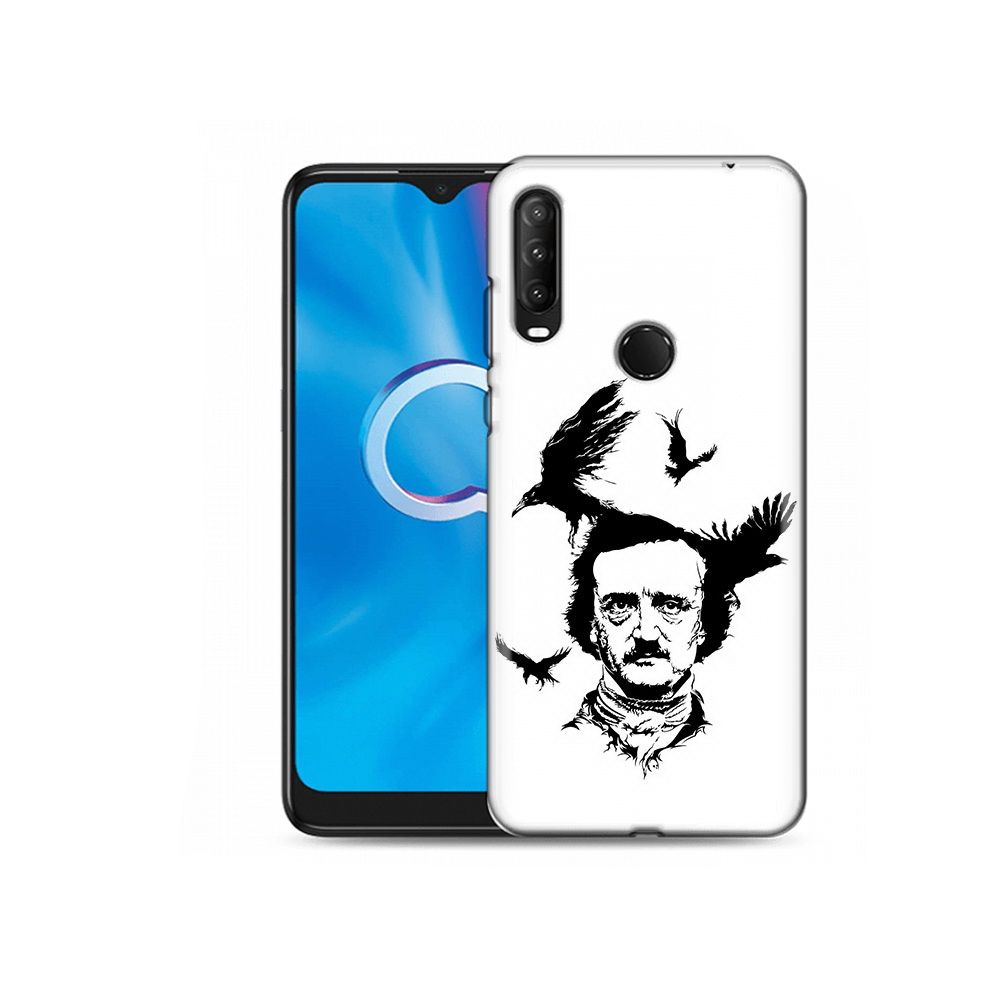 

Чехол MyPads Tocco для Alcatel 1S (2020) 5028Y Эдгар Аллан черно белый (PT145668.665.204), Прозрачный, Tocco