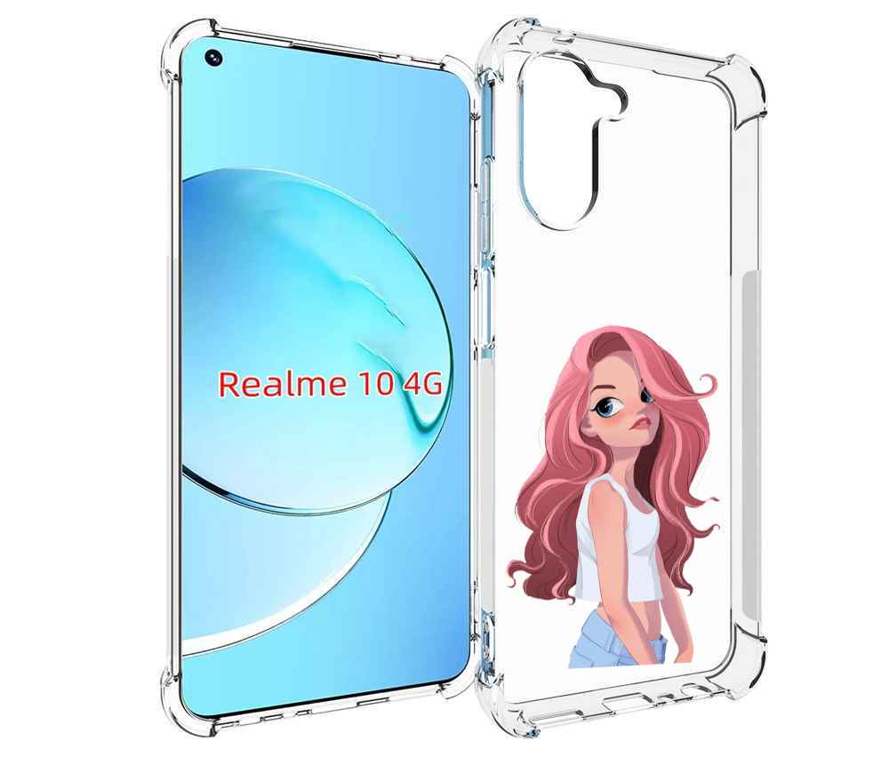 

Чехол MyPads Мультяшный-арт-девушки женский для Realme 10, Прозрачный, Tocco