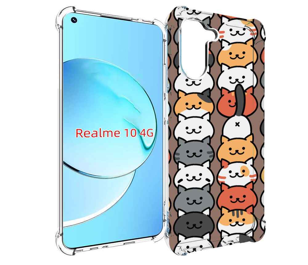 

Чехол MyPads Найди-кота для Realme 10, Прозрачный, Tocco