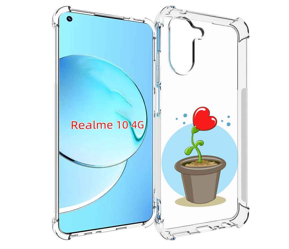 

Чехол MyPads Растение любви 14 февраля для Realme 10, Прозрачный, Tocco