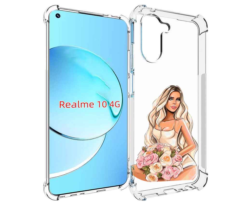 

Чехол MyPads Нежная-девушка женский для Realme 10, Прозрачный, Tocco