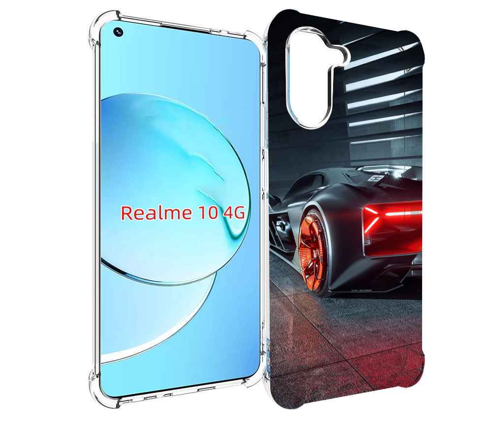 

Чехол MyPads Ночной-город мужской для Realme 10, Прозрачный, Tocco