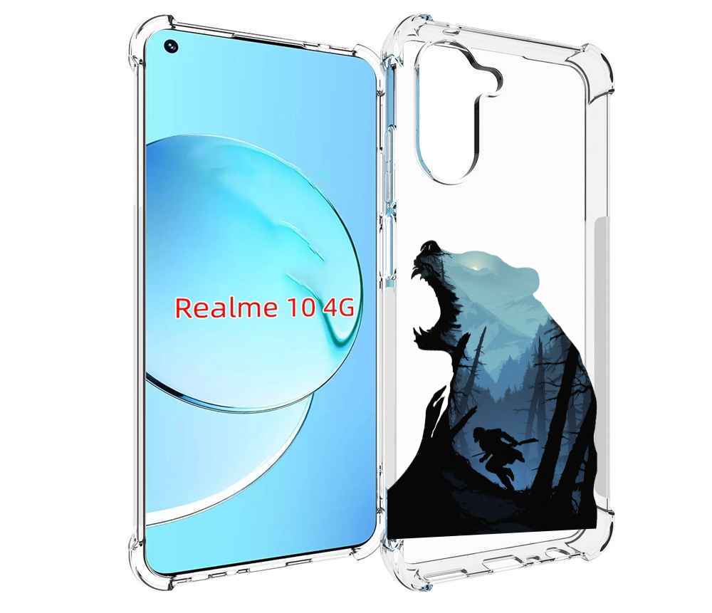 

Чехол MyPads Ночной-медведь для Realme 10, Прозрачный, Tocco