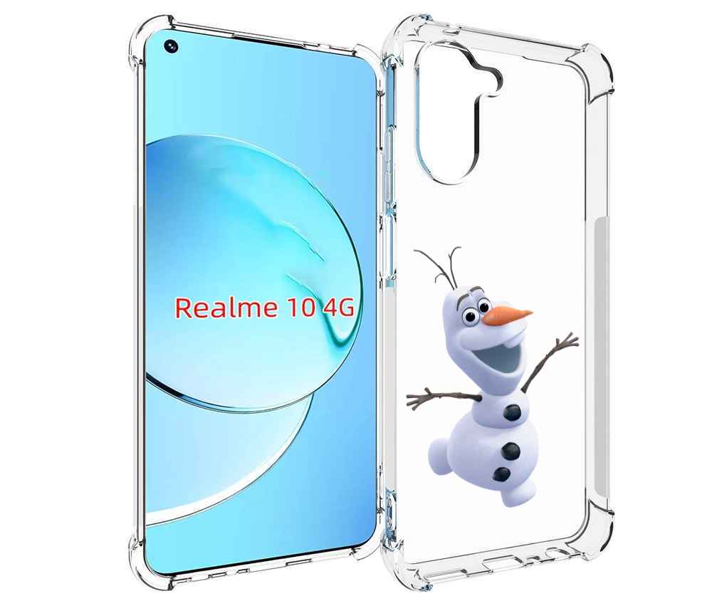 

Чехол MyPads Олаф-холодное-сердце для Realme 10, Прозрачный, Tocco