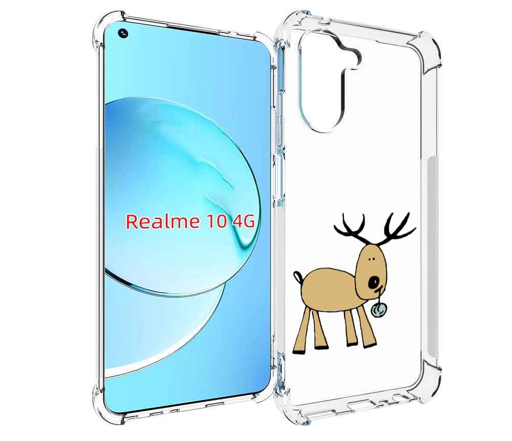 

Чехол MyPads Олень с шариком для Realme 10, Прозрачный, Tocco