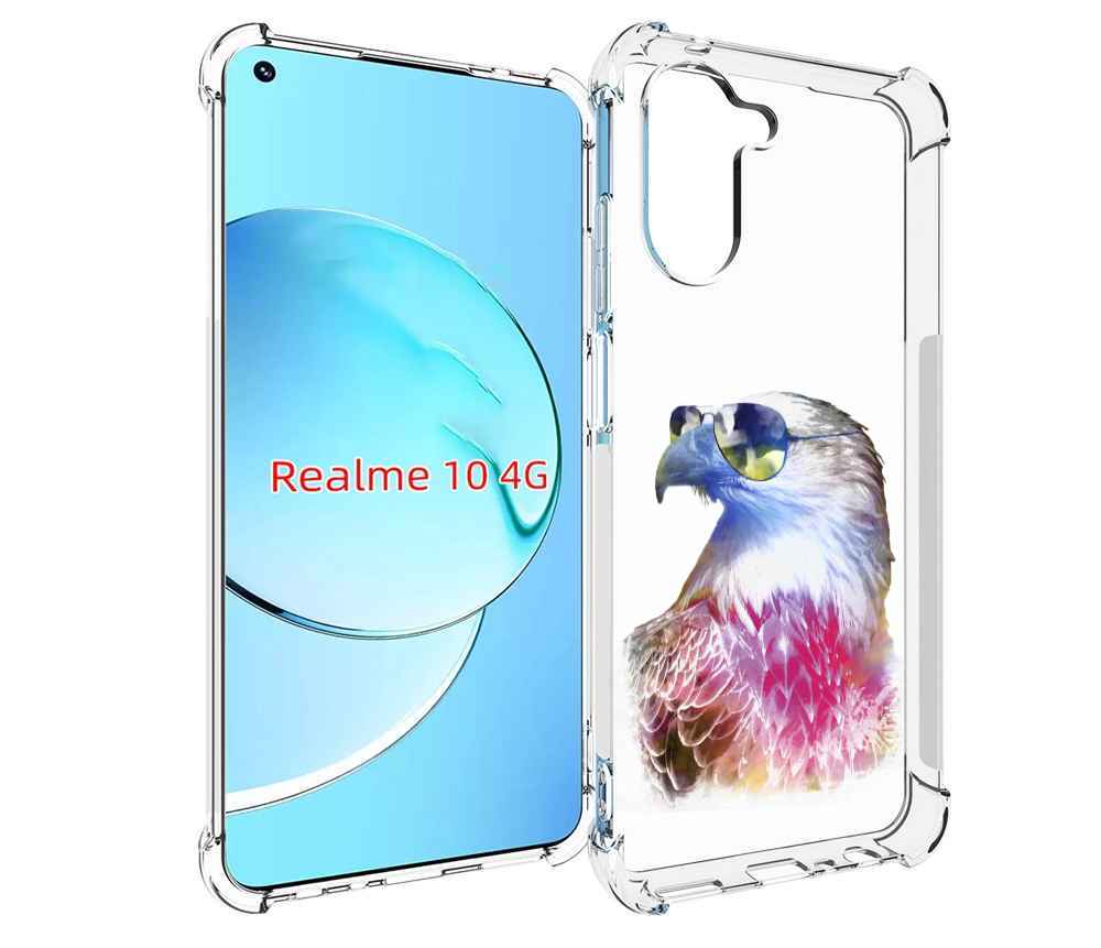 

Чехол MyPads Орел в очках для Realme 10, Прозрачный, Tocco