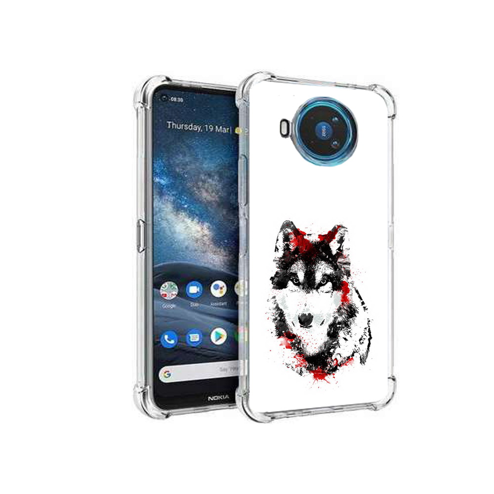 

Чехол MyPads Tocco для Nokia X100 кровавый волк (PT227057.109.416), Прозрачный, Tocco