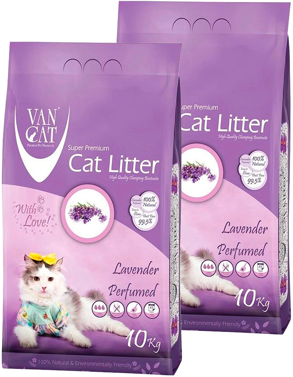 

VAN CAT VAN CAT LAVENDER наполнитель комкующийся для туалета кошек с ароматом лаванды (10