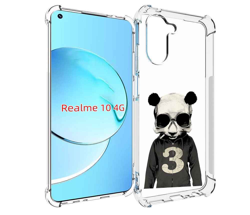 

Чехол MyPads Панда-в-костюме для Realme 10, Прозрачный, Tocco