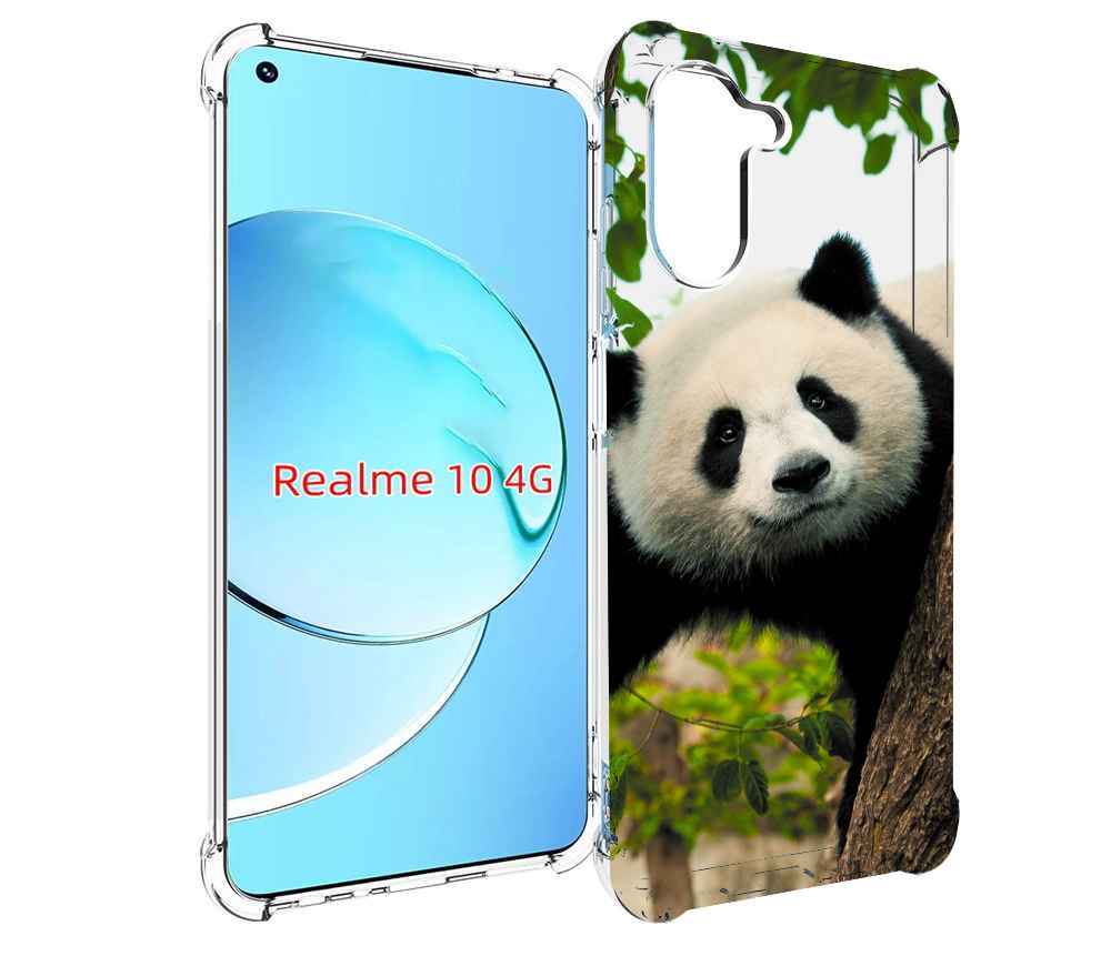 

Чехол MyPads Панда-на-дереве для Realme 10, Прозрачный, Tocco