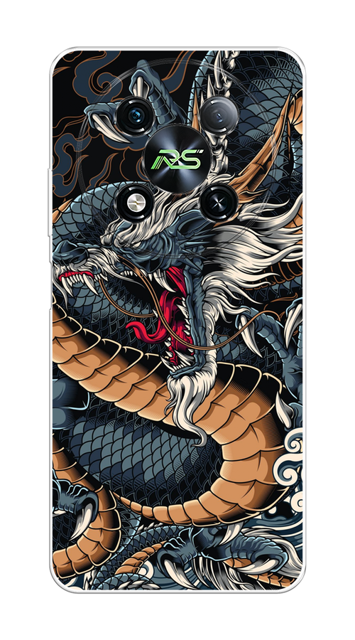 

Чехол на Itel RS4 "Japanese Dragon", Коричневый;черный;синий, 3202150-1