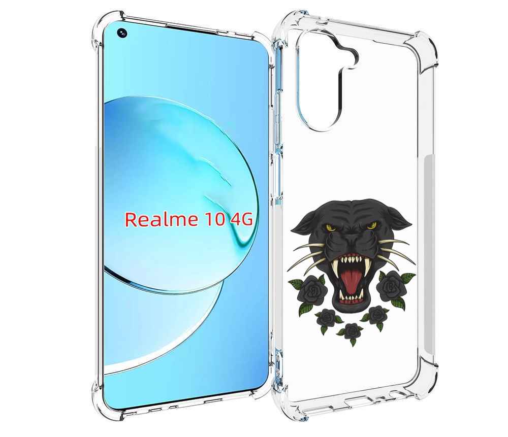 

Чехол MyPads Пантера для Realme 10, Прозрачный, Tocco