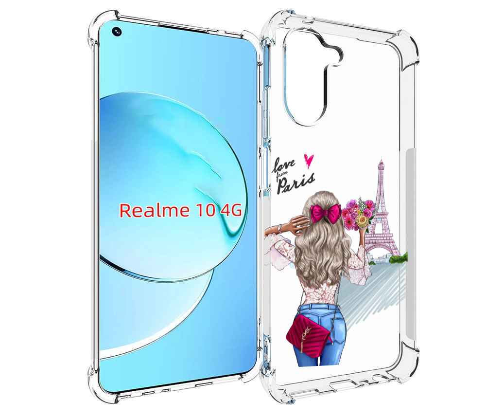 

Чехол MyPads Парижанка женский для Realme 10, Прозрачный, Tocco