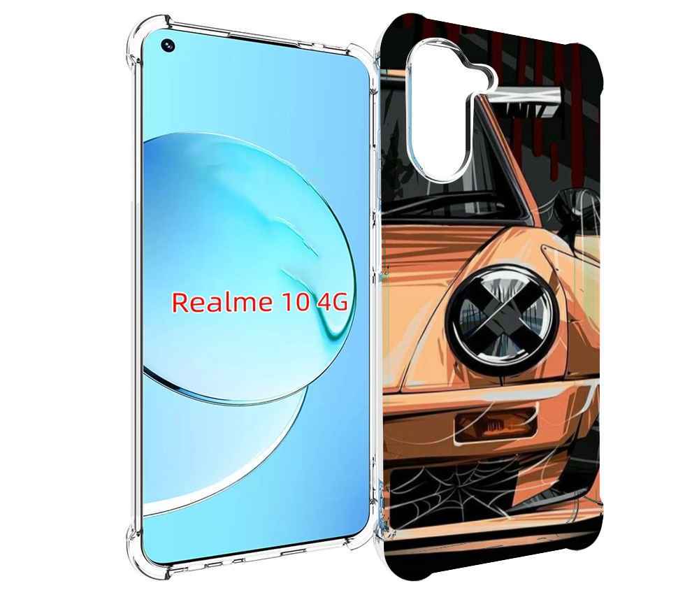

Чехол Mypads Порш Мужской Для Realme 10, Прозрачный, Tocco