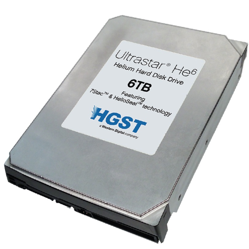 HGST Жесткий диск HDD 6.0Tb HGST, SATA-III, 128Mb, 7200rpm, Ultrastar He8 HUH728060ALE604