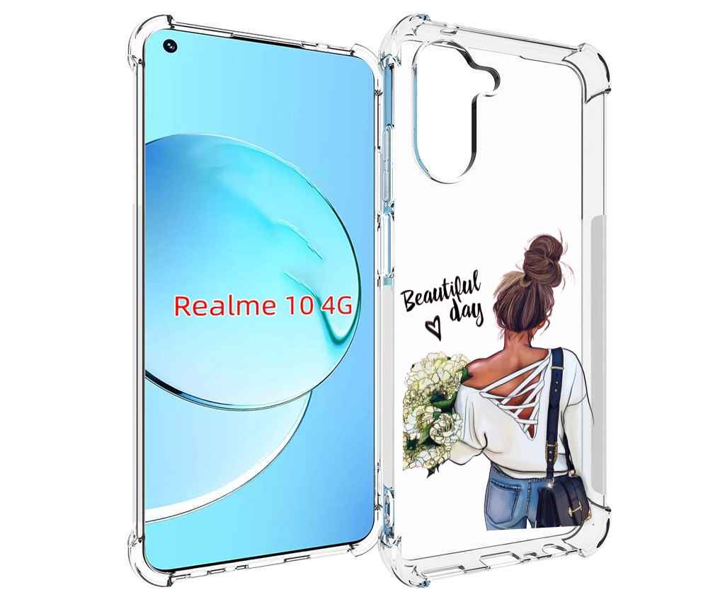 

Чехол MyPads Прекрасный-день для Realme 10, Прозрачный, Tocco