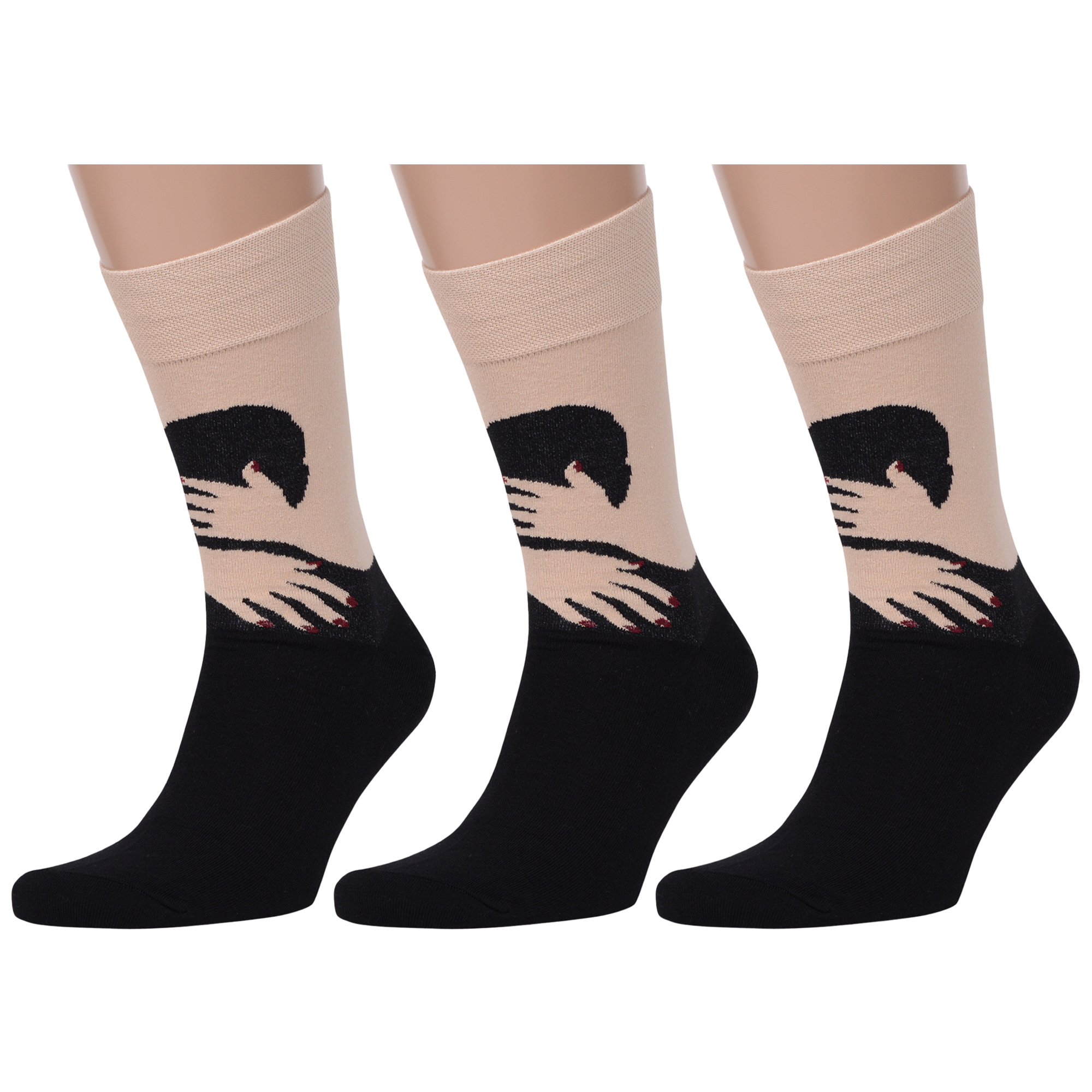 

Комплект носков мужских MoscowSocksClub msk3-М35 разноцветных 27, Черный;бежевый, msk3-М35