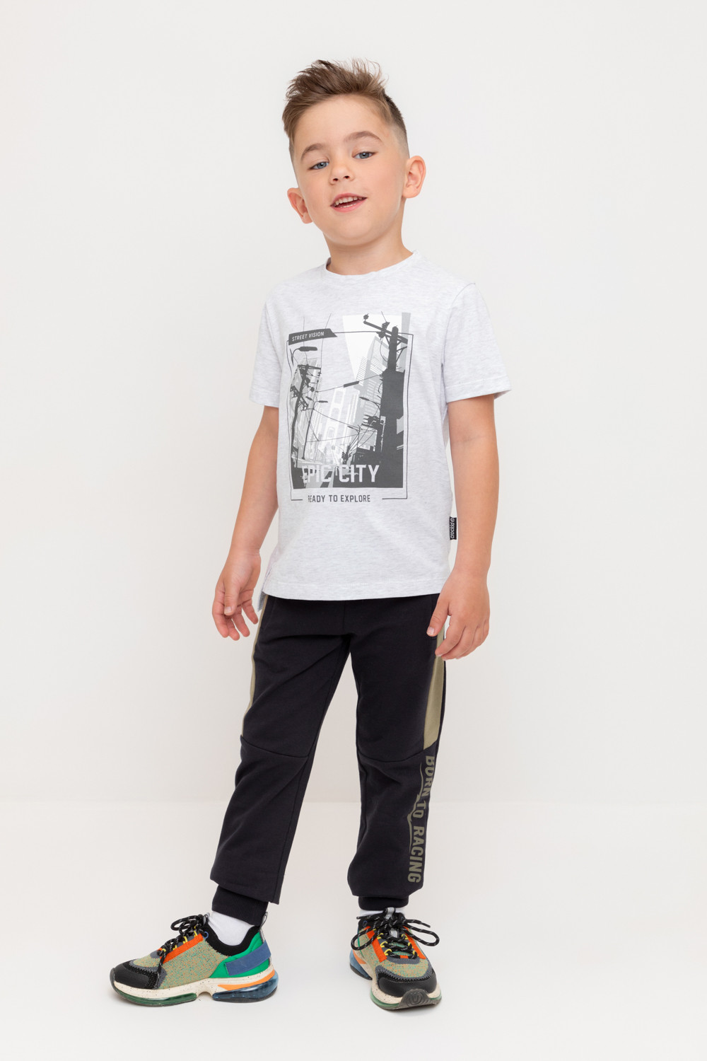 

Брюки детские CROCKID 4620219121905 М 3181, темно-серый, 128, М 3181