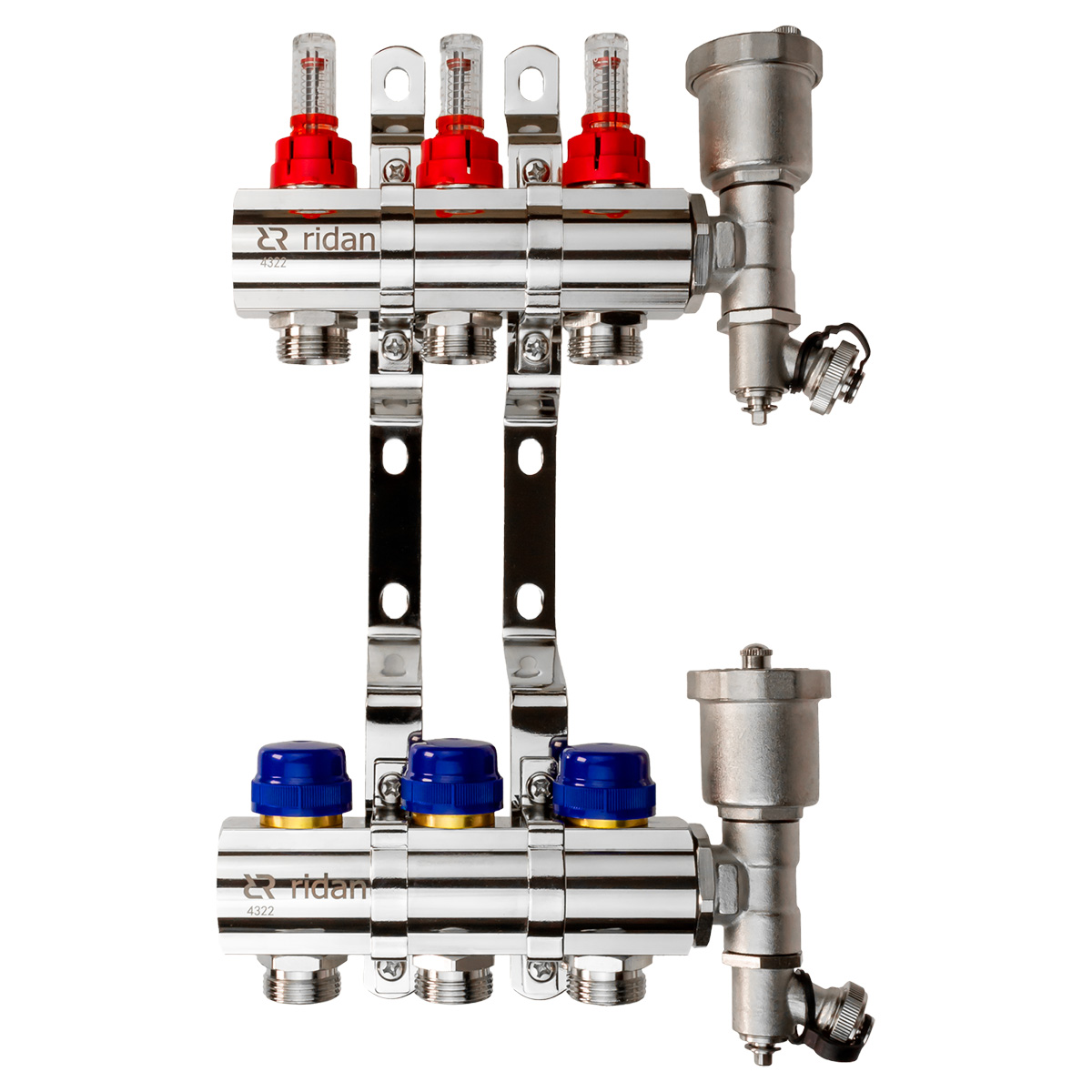 Комплект коллекторов Ридан FHF-3RF set с расходомерами 3 контура 13989₽