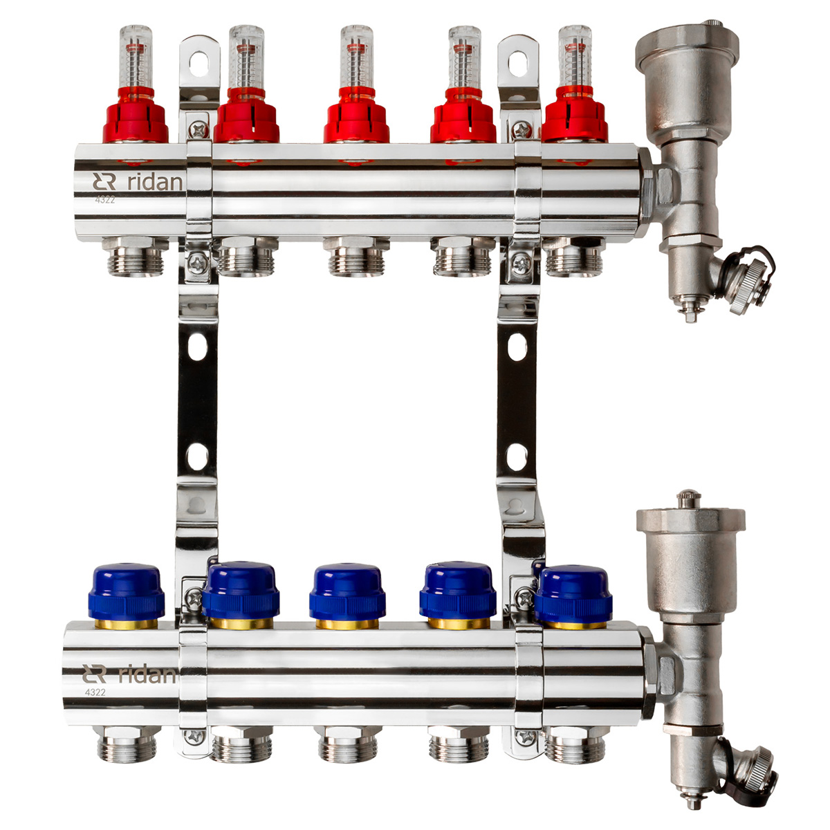 Комплект коллекторов Ридан FHF-5RF set с расходомерами 5 контура 20517₽