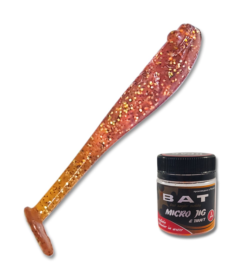 

Cиликоновые приманки для рыбалки микроджиг ВАТ BabyFish 50 мм аромат краб цв. карамель 8шт, Золотистый;коричневый, BabyFish