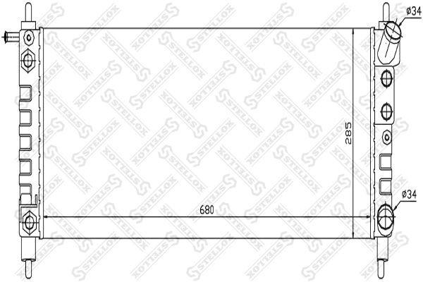 

10-26077-SX_радиатор системы охлаждения! АКПП Opel Corsa B 1.1-1.2i 97-00