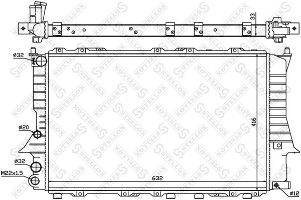 

10-25018-SX_радиатор системы охлаждения! Audi 100/A6 2.0-2.5TDi 90-97