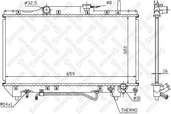 

10-25154-SX_радиатор системы охлаждения! АКПП Toyota Carina E/Corona 2.0 92-97