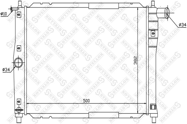 

10-25340-SX_радиатор системы охлаждения! Daewoo Lanos/Nubira 1.4-2.0 97>
