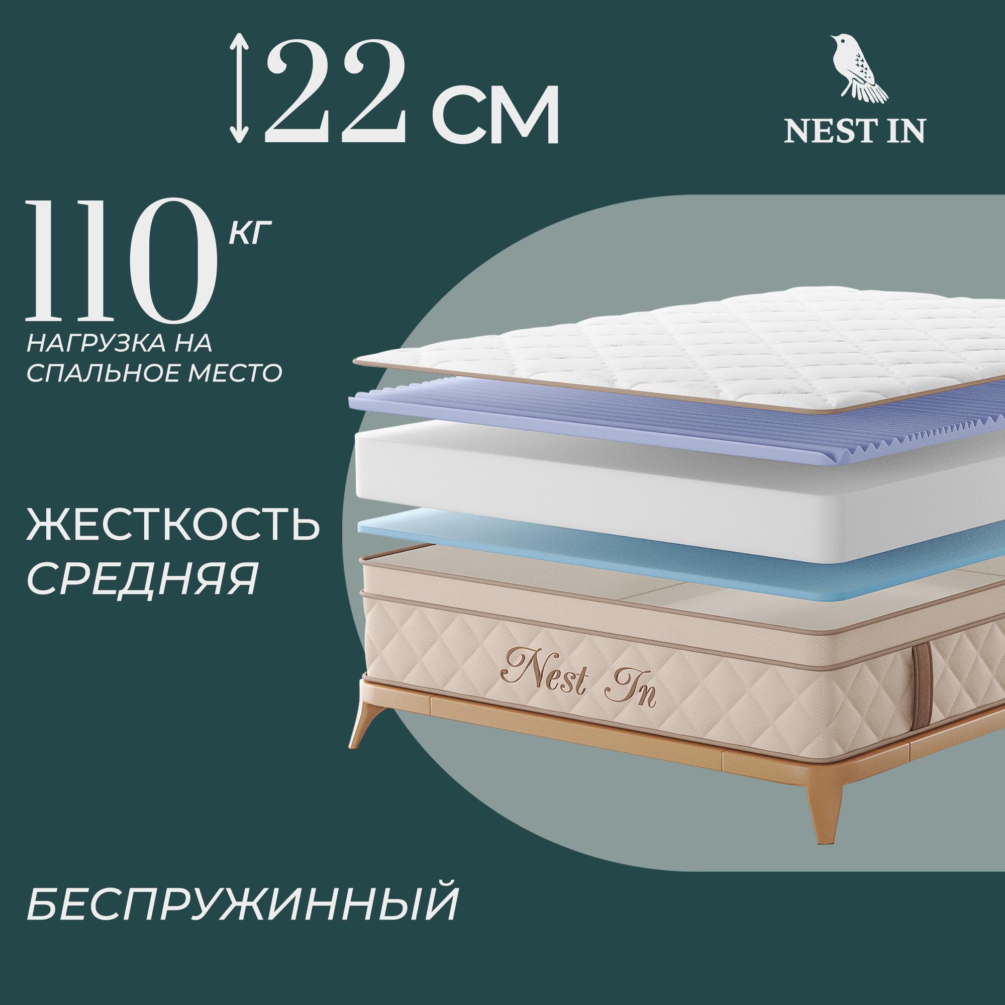 

Матрас с независимыми пружинами Nest In Bluebird 180х200, Бежевый, Bluebird