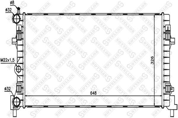 

10-26222-SX_радиатор системы охлаждения! Seat Ibiza V 1.2-1.6i 08>